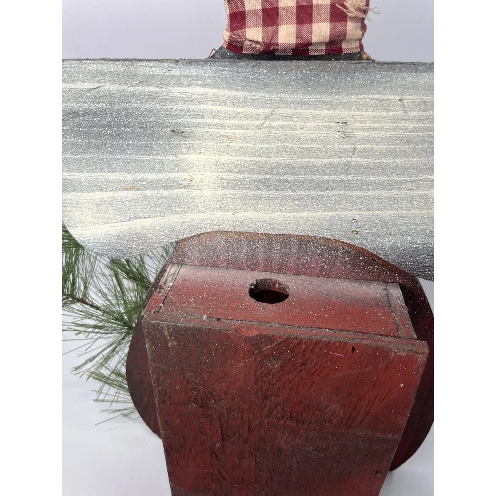 Primitive Wood Angel Rustic Farmhouse Country Shelf Sitter